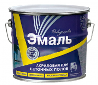 Эмаль для бетонных полов акриловая  3,5кг черная Радуга(3)