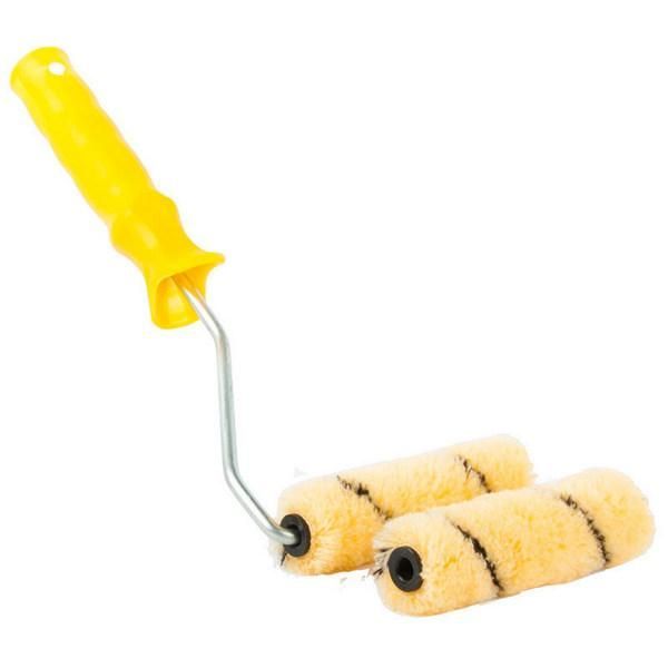 Валик эмаль алкид 150х15х15х6мм 950г/м2 полиакрил желтый, черная полоса Тигр Decor(30)