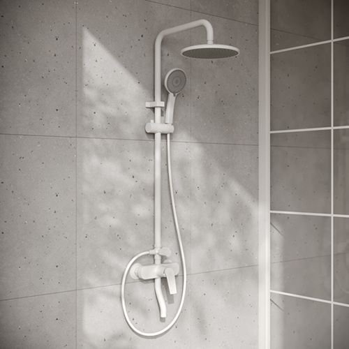 Стойка душевая из высокопрочного пластика, белая PL7-009DK РМС