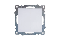 Выключатель механизм 2-кл белый б/индикатора Катрин Stekker Feron