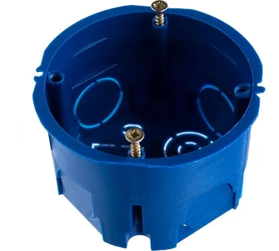 Коробка установочная для бетона  68х45мм Gusi синяя без ушек ELECTRIC