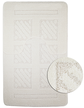 Коврик в ванную двойной 55х90 45х55 бежевый  Санакс---