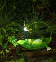Фигура садовая 19см Лягушонок на солнышке с LED подсв. солн.батарея 519 Чудесный Сад