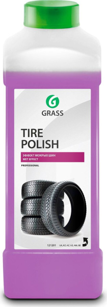 Полироль-чернитель шин Tire Polish 1,0л эффект мокрых шин Grass---