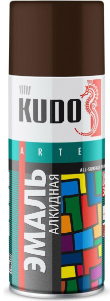 Эмаль алкидная коричневая 520мл 1012 Kudo