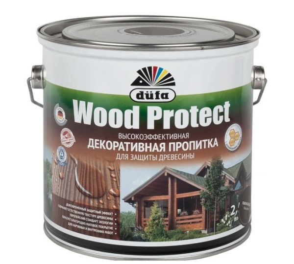 Пропитка Dufa Wood Protect по дереву  бесцветный  2,5л---5%#