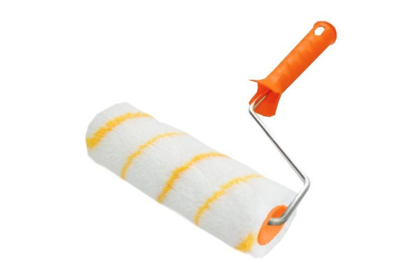 Валик эмаль алкид 180х42х12х6мм 860г/м2 полиамид желтая полоса Decor(55)*