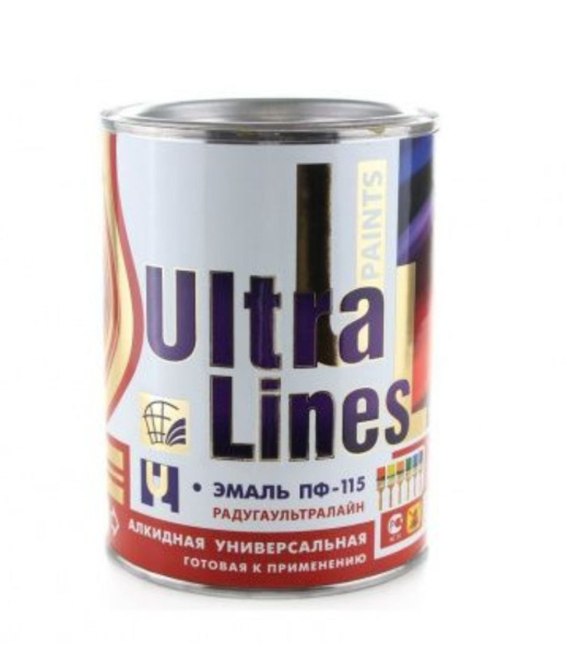 Эмаль ПФ-115 хаки 1,8 кг Ultra Lines Радуга