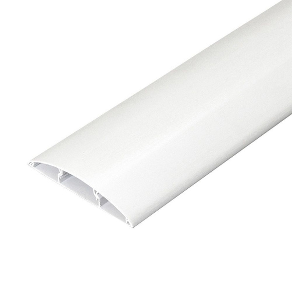 Наличник пластиковый  2200х70х14 белый с кабель каналом Идеал