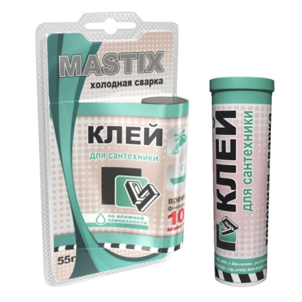 Клей холодная сварка  55г для сантехники Mastix---