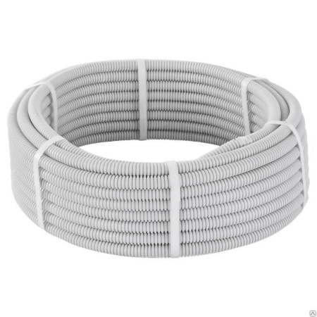 Труба гофрированная 16 ПВХ серая IEK(50м)